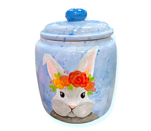 Akron Watercolor Bunny Jar
