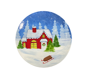Akron Christmas Cabin Plate