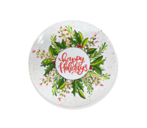 Akron Holiday Wreath Plate