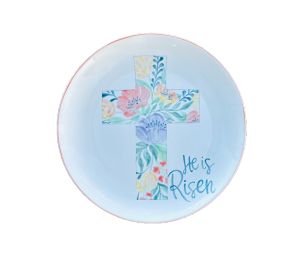 Akron Floral Cross Plate