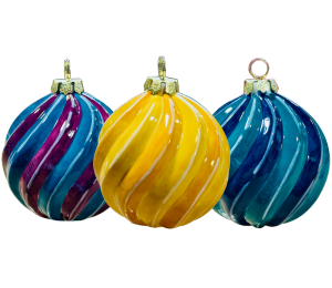 Akron Jewel Toned Spiral Ornament